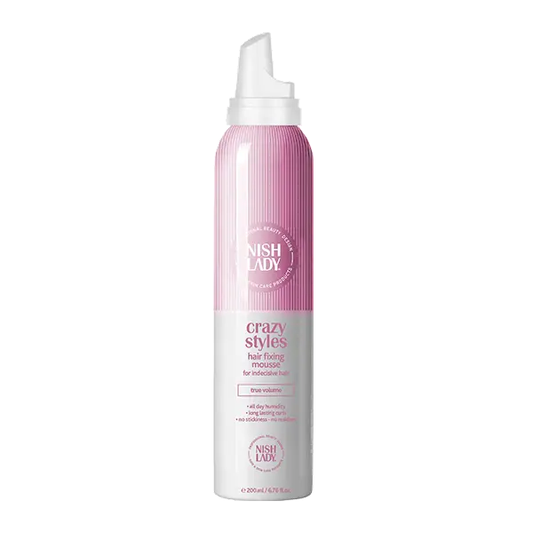 NISHLADY Espuma Crazy Styles pelo encrespado