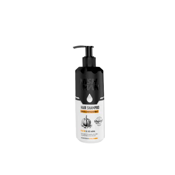 NISHMAN Champú de ajo anti-grasa (480 ml)