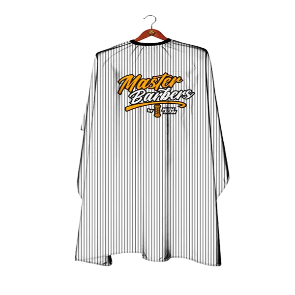 [0018660] Nishman Capa Master Barbers de rayas (Letra naranja y blanca)