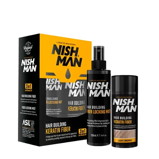 NISHMAN FIBRA CAPILAR + LACA LIGHT BROWN 21 g